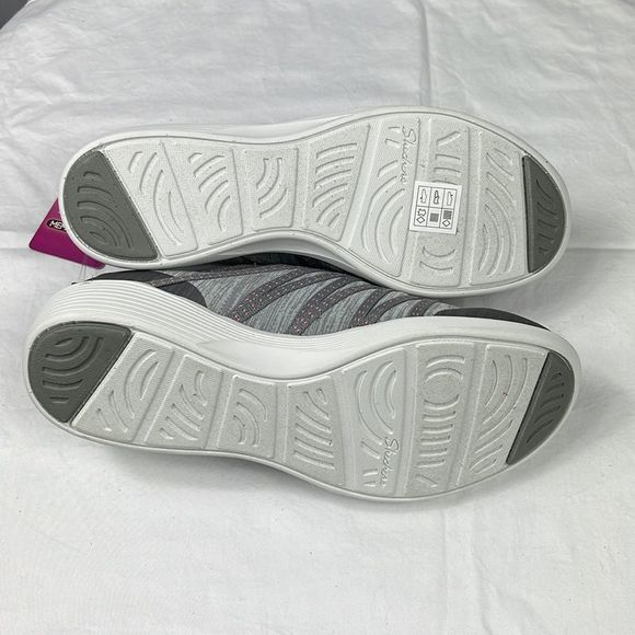 Skechers Ayra Slip-On Shoes Sneakers Air Cooled Memory Foam Gray Pink Si… - Picture 9 of 11